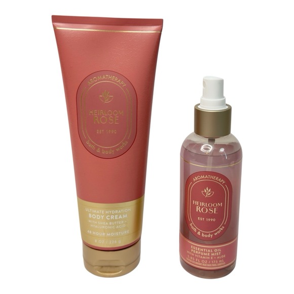 Bath & Body Works Other - Bath & Body Works Heirloom Rose Aromatherapy Body Cream & Essential Oil  Mist